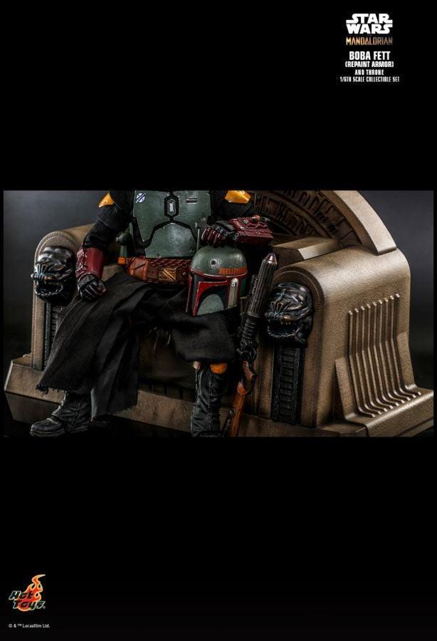 HOTTMS056 Star Wars: The Mandalorian - Boba Fett on Throne 1:6 Scale Collectable Action Figure - Hot Toys - Titan Pop Culture