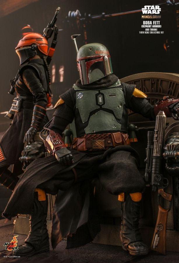 HOTTMS056 Star Wars: The Mandalorian - Boba Fett on Throne 1:6 Scale Collectable Action Figure - Hot Toys - Titan Pop Culture