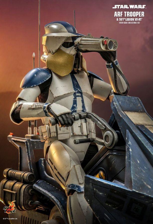 HOTTMS091 Star Wars - ARF Trooper & 501st Legion AT-RT 1:6 Scale Figure Set - Hot Toys - Titan Pop Culture