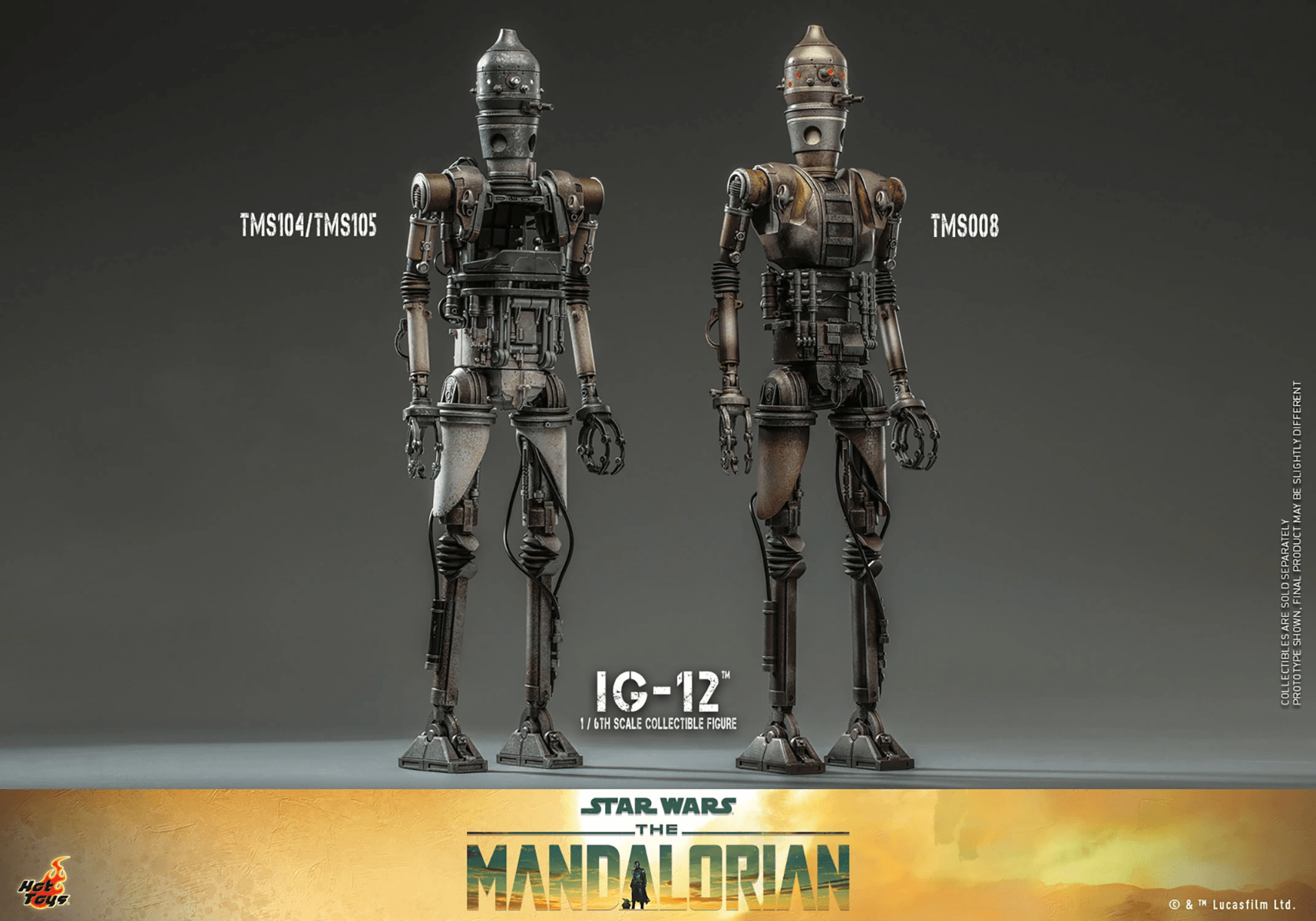 HOTTMS104 Star Wars: Mandalorian - IG-12 1:6 Scale Collectible Figure - Hot Toys - Titan Pop Culture