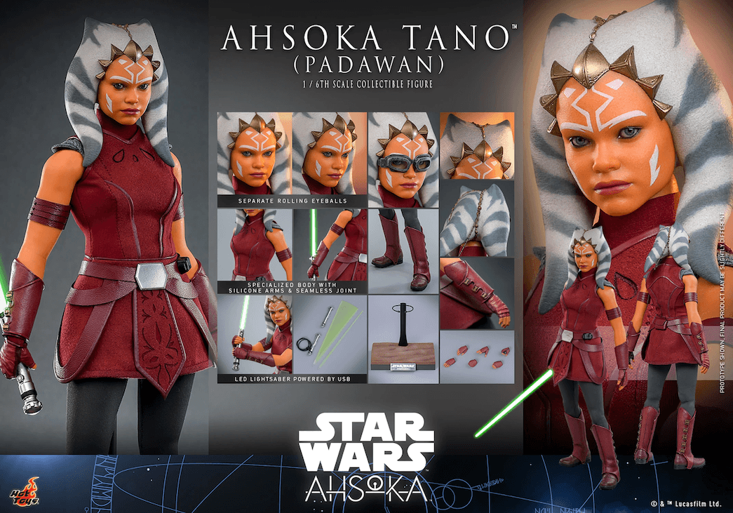 HOTTMS123 Star Wars: Ahsoka - Ahsoka Tano (Padawan) 1:6 Scale Collectable Action Figure - Hot Toys - Titan Pop Culture