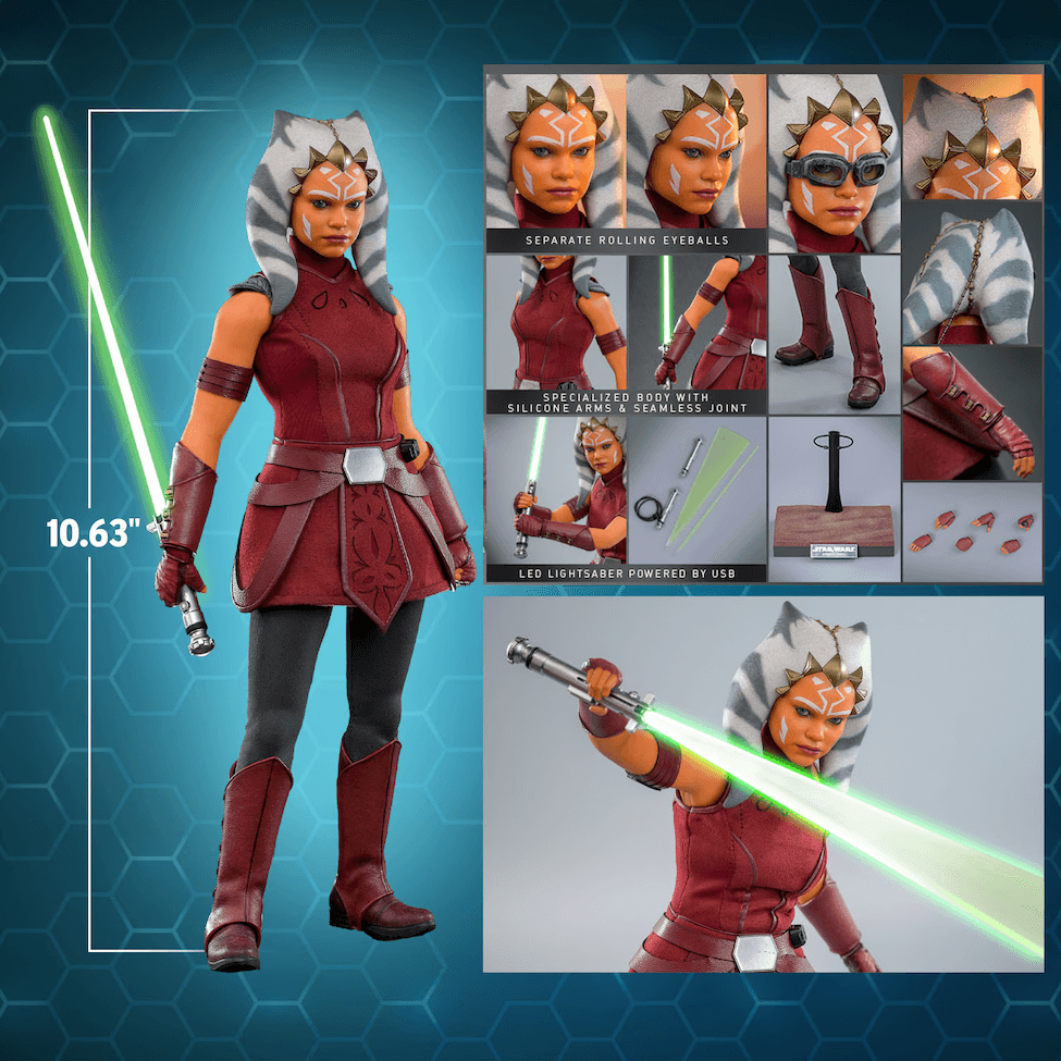 HOTTMS123 Star Wars: Ahsoka - Ahsoka Tano (Padawan) 1:6 Scale Collectable Action Figure - Hot Toys - Titan Pop Culture