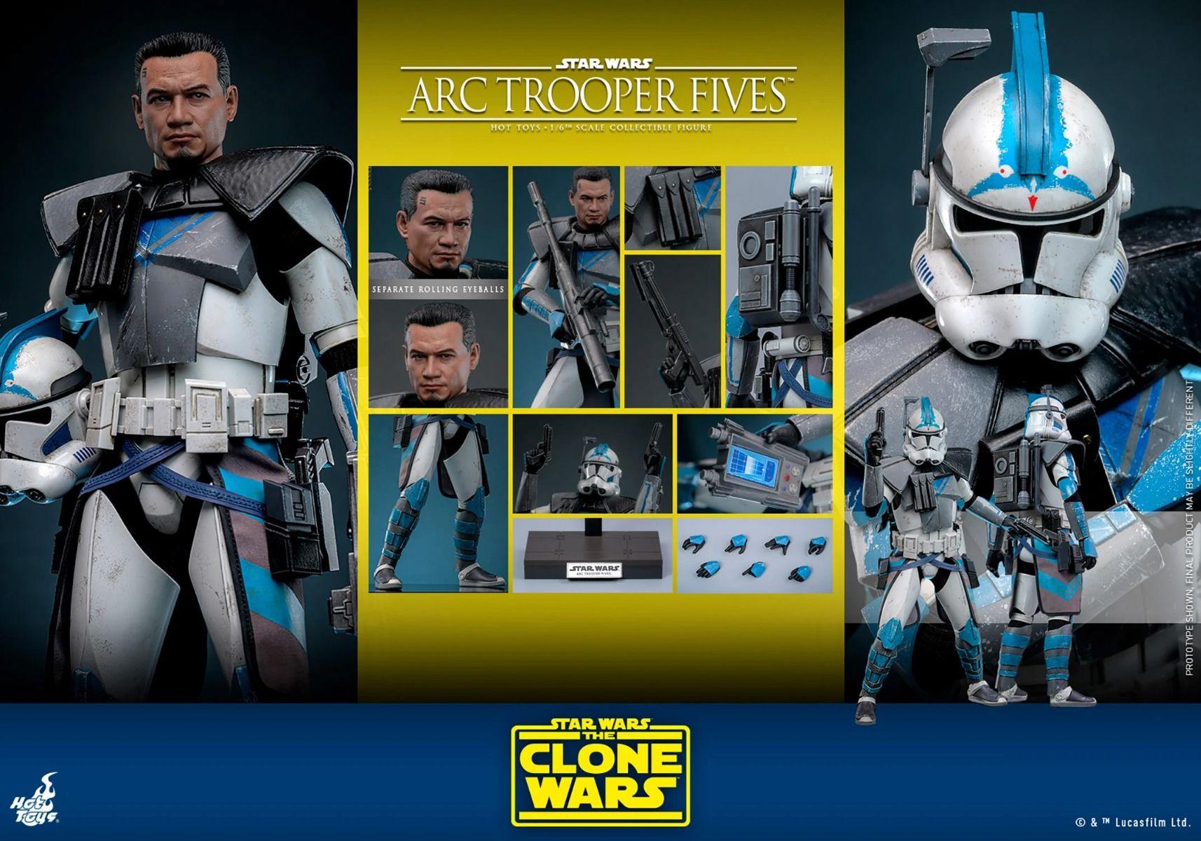 HOTTMS132 Star Wars: The Clone Wars - Arc Trooper Fives 1:6 Scale Collectable Action Figure - Hot Toys - Titan Pop Culture