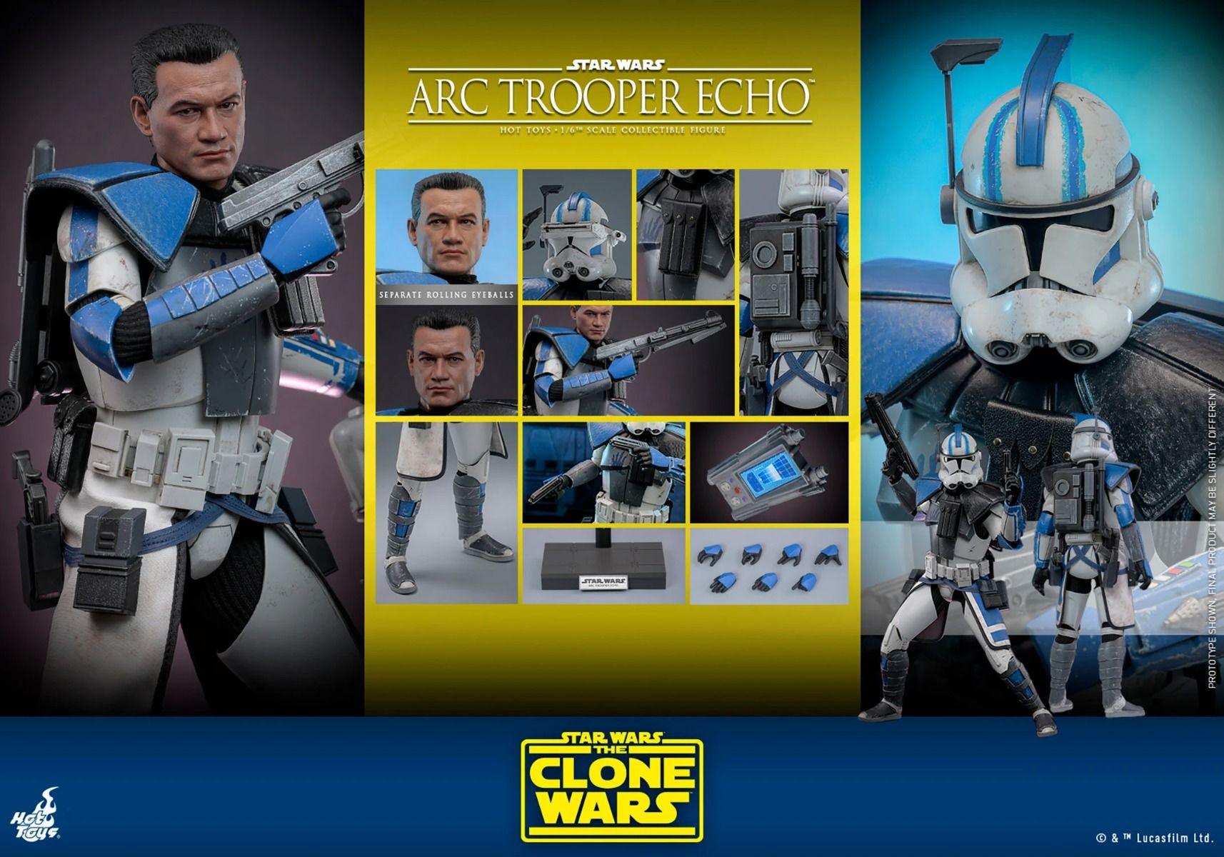 HOTTMS133 Star Wars: The Clone Wars - Arc Trooper Echo 1:6 Scale Collectible Action Figure - Hot Toys - Titan Pop Culture