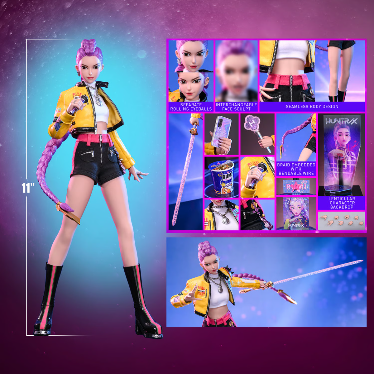 K-Pop 恶魔猎人 - Rumi 1:6 比例收藏级可动人偶