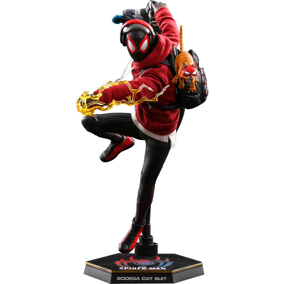 HOTVGM50 Marvel's SpiderMan: Miles Morales - Miles Morales Bodega Cat Suit 1:6 Scale 12" Action Figure - Hot Toys - Titan Pop Culture