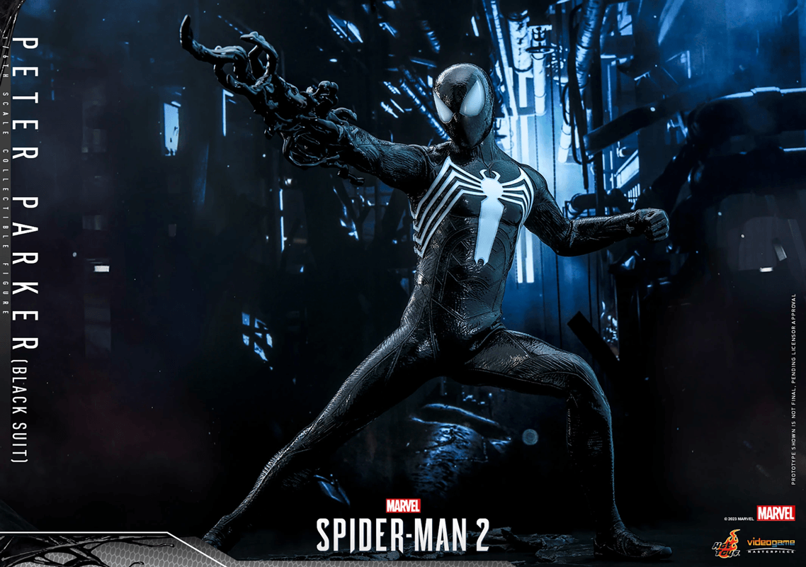 HOTVGM56 Spider-Man 2 (Video Game 2023) - Peter Parker (Black Suit) 1:6 Scale Action Figure - Hot Toys - Titan Pop Culture