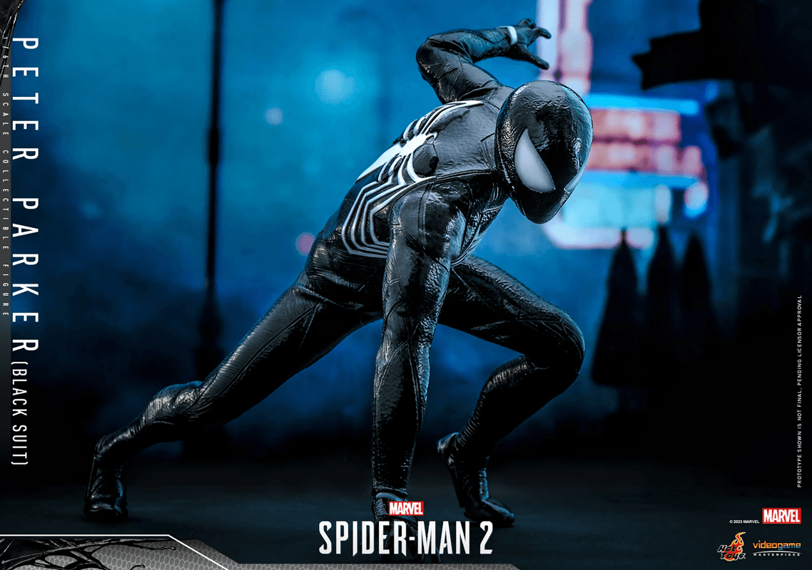 HOTVGM56 Spider-Man 2 (Video Game 2023) - Peter Parker (Black Suit) 1:6 Scale Action Figure - Hot Toys - Titan Pop Culture