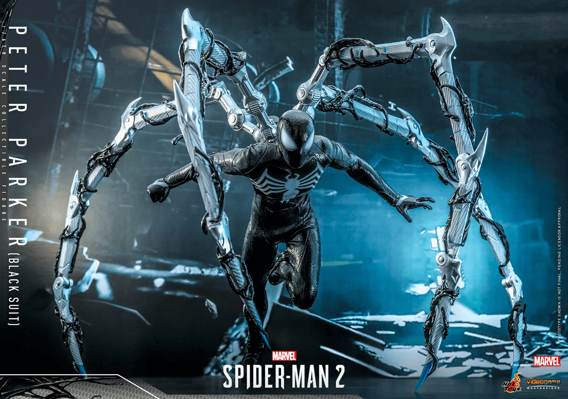 HOTVGM56 Spider-Man 2 (Video Game 2023) - Peter Parker (Black Suit) 1:6 Scale Action Figure - Hot Toys - Titan Pop Culture