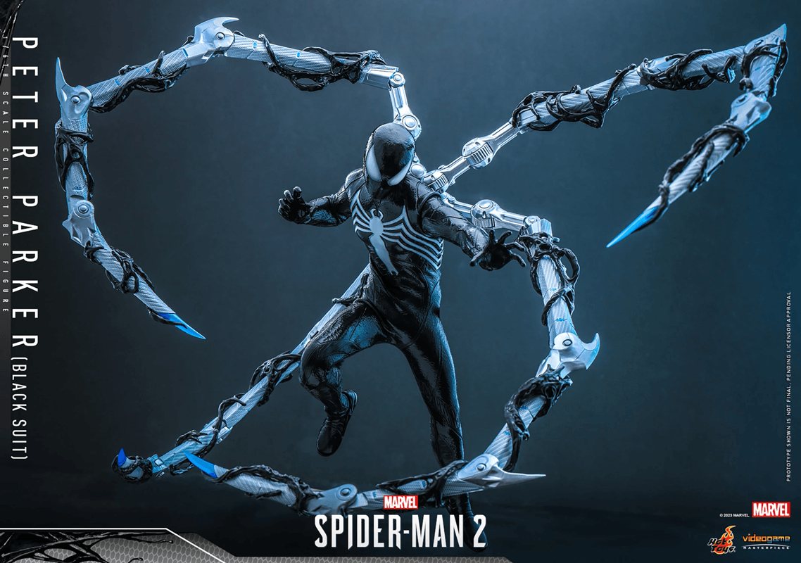 HOTVGM56 Spider-Man 2 (Video Game 2023) - Peter Parker (Black Suit) 1:6 Scale Action Figure - Hot Toys - Titan Pop Culture