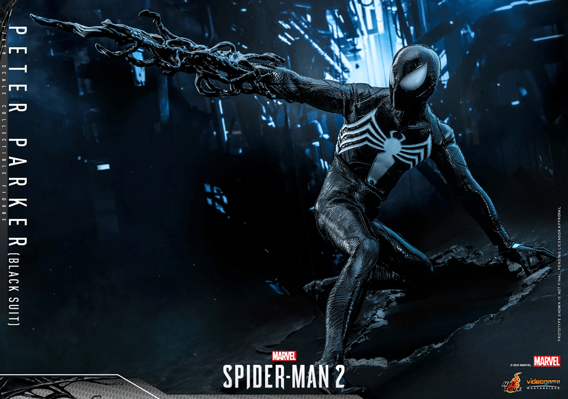 HOTVGM56 Spider-Man 2 (Video Game 2023) - Peter Parker (Black Suit) 1:6 Scale Action Figure - Hot Toys - Titan Pop Culture