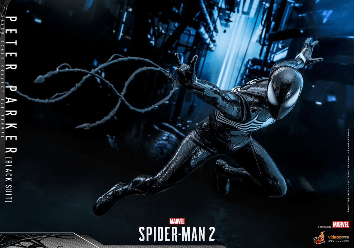 HOTVGM56 Spider-Man 2 (Video Game 2023) - Peter Parker (Black Suit) 1:6 Scale Action Figure - Hot Toys - Titan Pop Culture