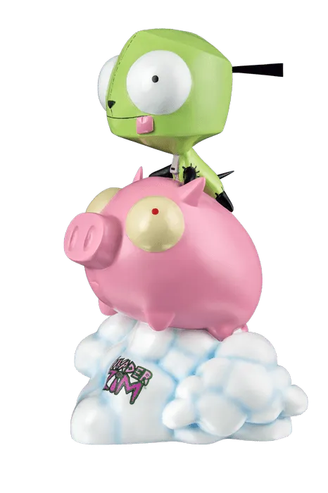 IKO0663 Invader Zim - GIR on Pig Statue - Ikon Collectables - Titan Pop Culture