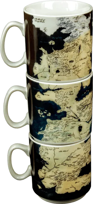 IKO0678 A Game of Thrones - Stacked Westeros Map Mug Set - Ikon Collectables - Titan Pop Culture