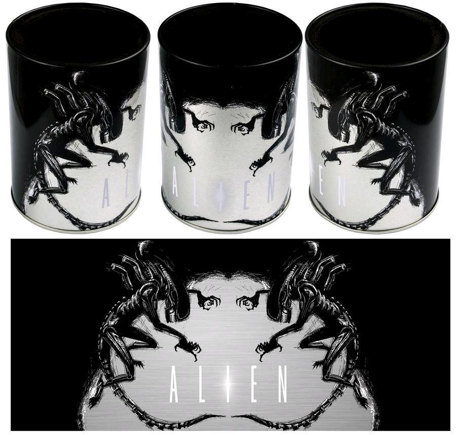 IKO0968 Alien - Sketch Metal Can Cooler - Ikon Collectables - Titan Pop Culture