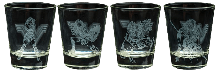 IKO1012 Wonder Woman Movie - Frosted Design Shot Glass Set - Ikon Collectables - Titan Pop Culture