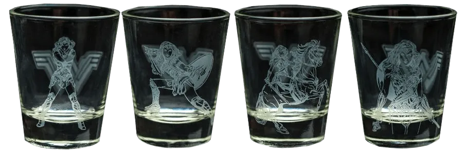 IKO1012 Wonder Woman Movie - Frosted Design Shot Glass Set - Ikon Collectables - Titan Pop Culture