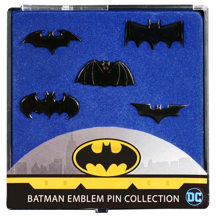 IKO1508 Batman - Batman Emblem Black Chrome Pin Collection - Ikon Collectables - Titan Pop Culture