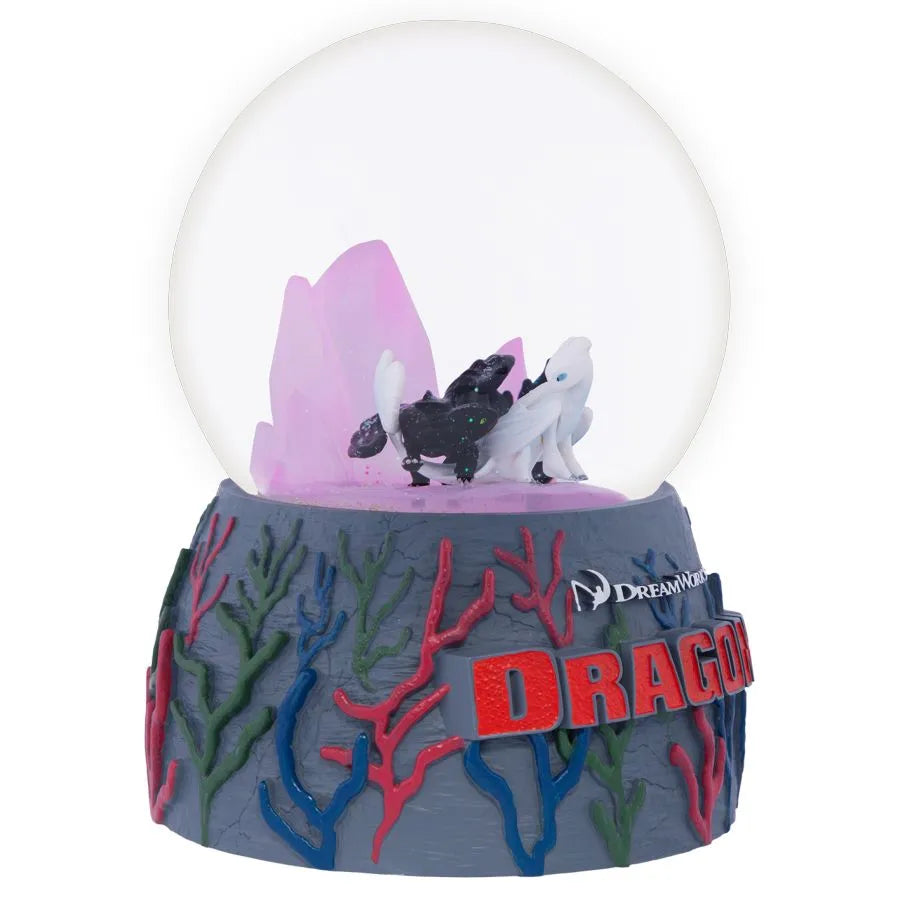 IKO1694 How to Train your Dragon - Toothless & Light Fury Light-up Snowglobe - Ikon Collectables - Titan Pop Culture