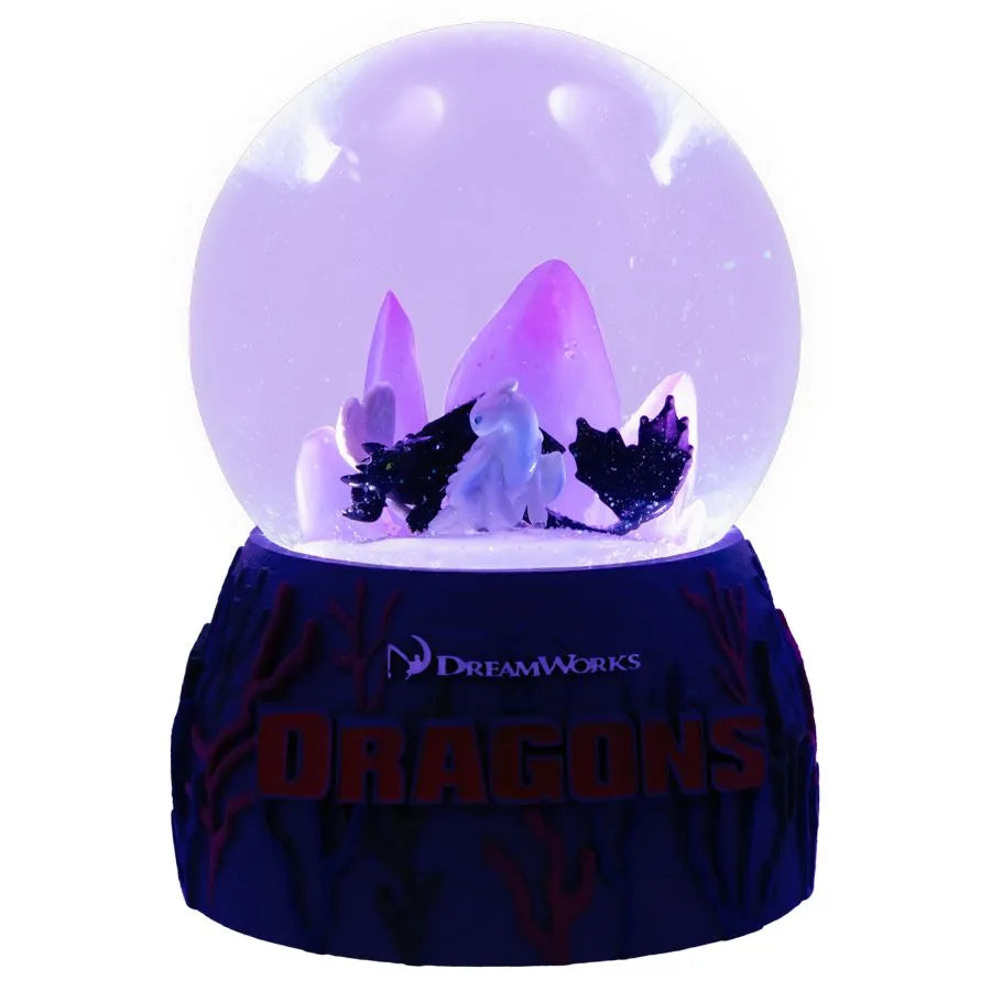 IKO1694 How to Train your Dragon - Toothless & Light Fury Light-up Snowglobe - Ikon Collectables - Titan Pop Culture