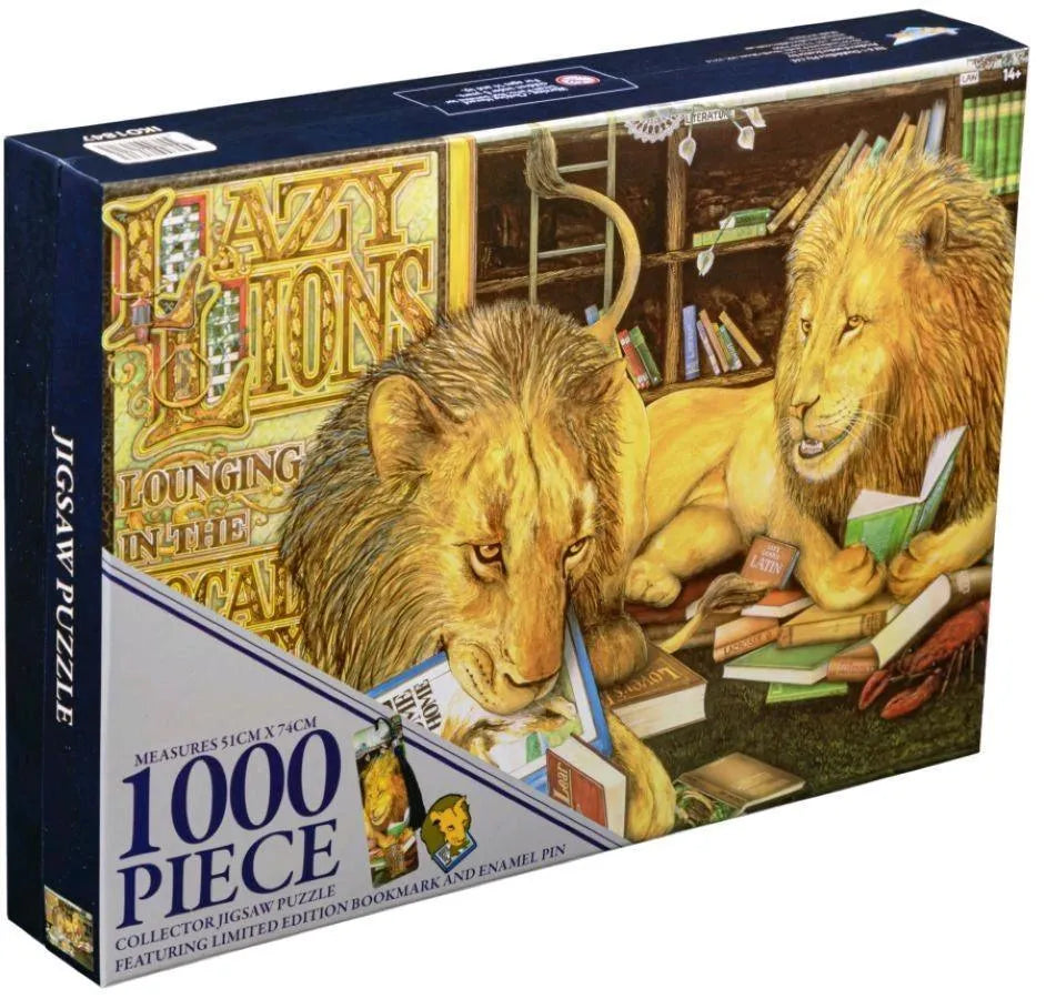 IKO1847 Animalia - Lazy Lions 1000 piece Collector Jigsaw Puzzle - Ikon Collectables - Titan Pop Culture