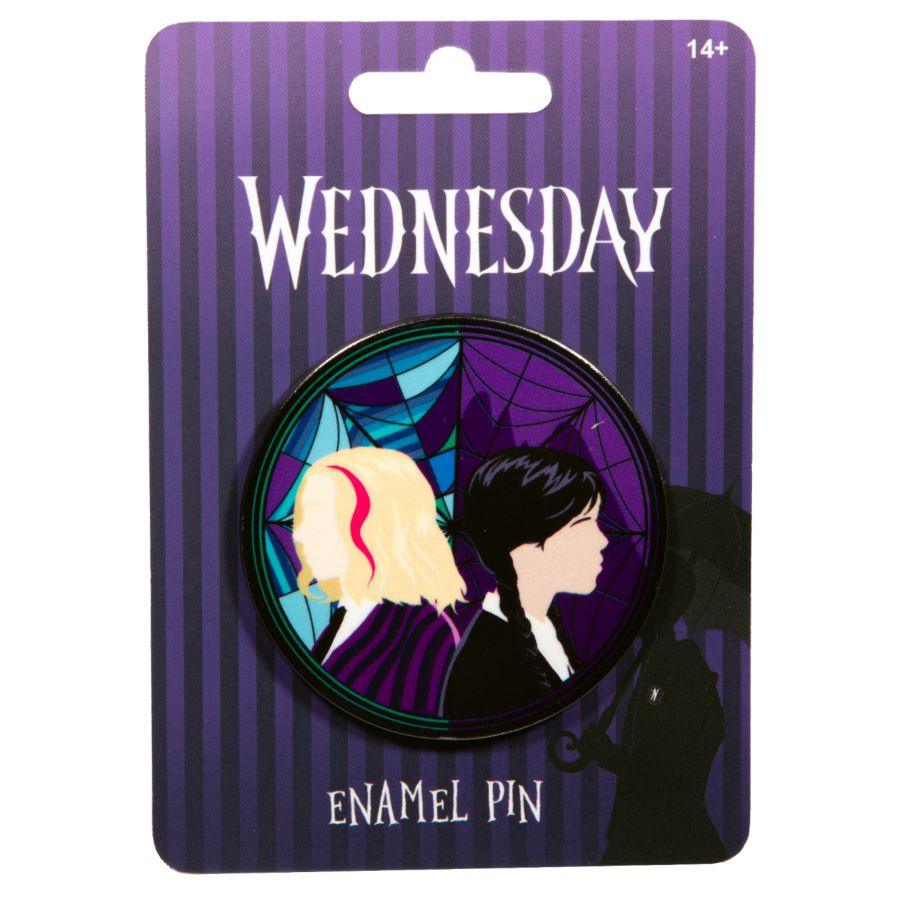 IKO1961 Wednesday - Stained-glass Character Pin - Ikon Collectables - Titan Pop Culture