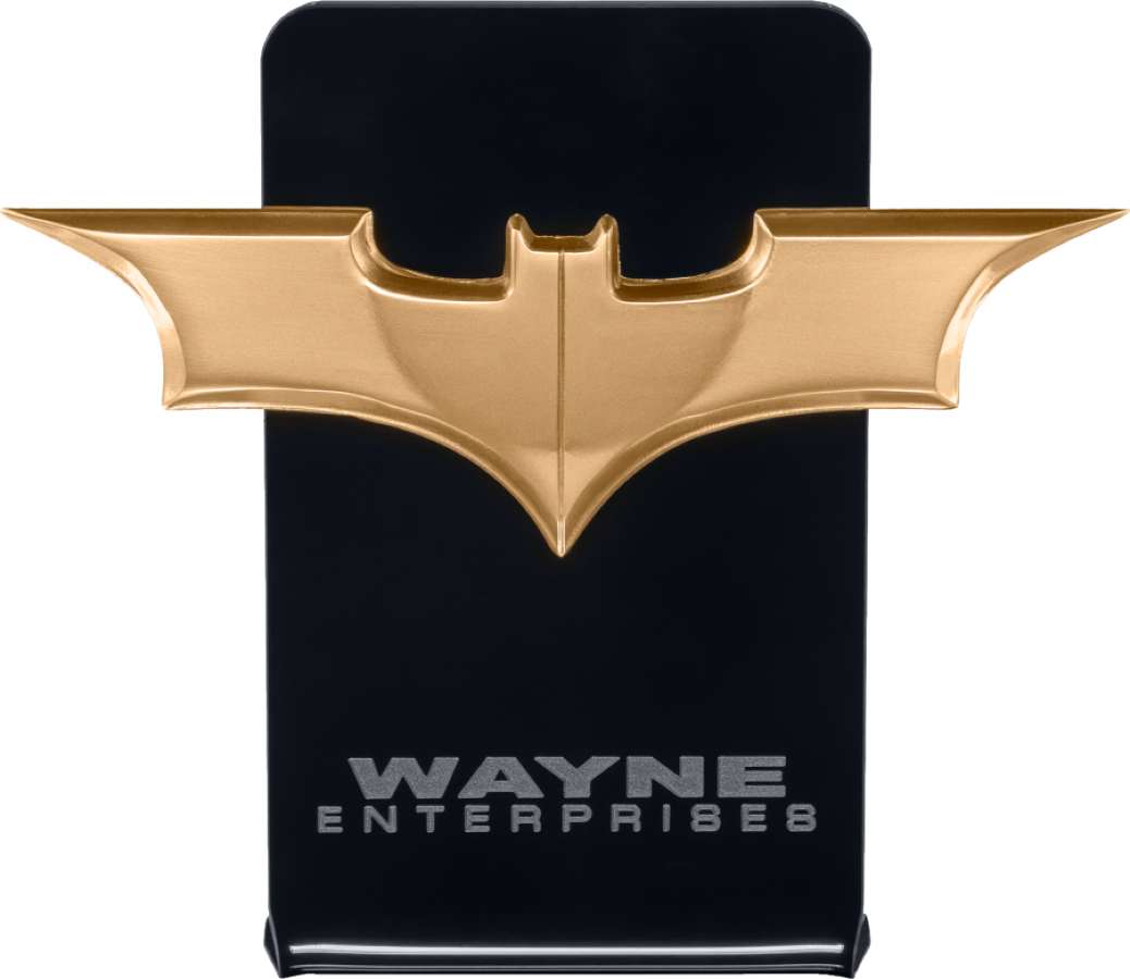 Batman Begins - Réplica a escala del batarang con soporte