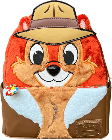 LOUWDBK3175 Chip 'n Dale: Rescue Rangers - Faux Fur Chip US Exclusive Cosplay Mini Backpack [RS] - Loungefly - Titan Pop Culture
