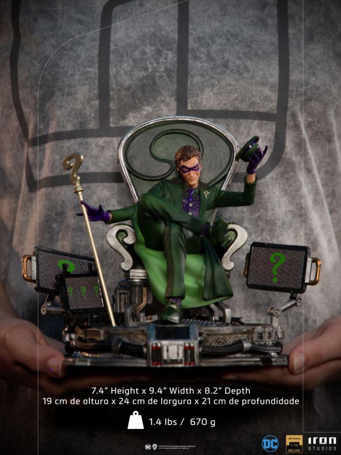 IRO29188 Batman - The Riddler Deluxe 1:10 Scale Statue - Iron Studios - Titan Pop Culture