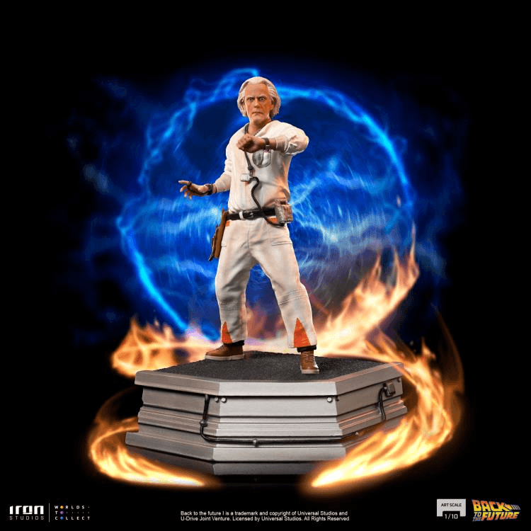 IRO53325 Back To The Future - Doc Brown 1:10 Statue [Version 2] - Iron Studios - Titan Pop Culture