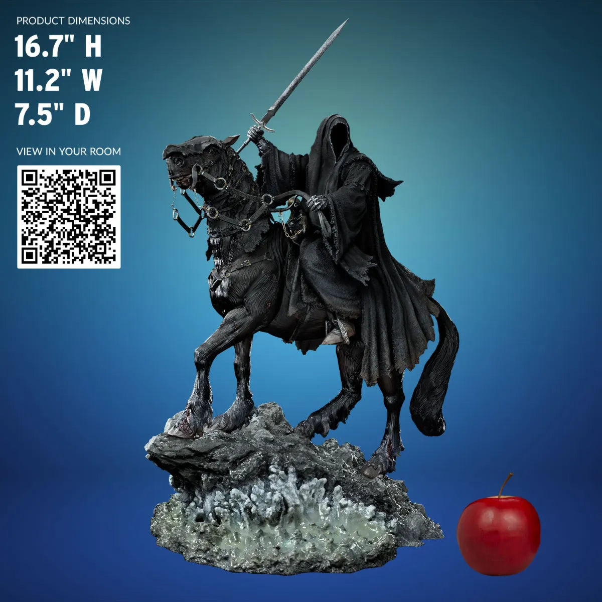 El Señor de los Anillos - Estatua de lujo de Nazgul a caballo a escala 1:10