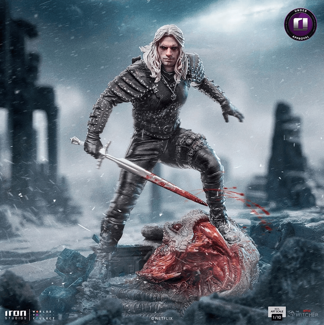 IRO53875 The Witcher (TV) - Geralt of Rivia 1:10 Statue - Iron Studios - Titan Pop Culture