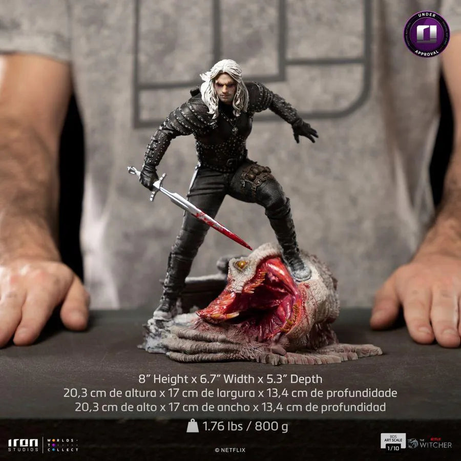 IRO53875 The Witcher (TV) - Geralt of Rivia 1:10 Statue - Iron Studios - Titan Pop Culture