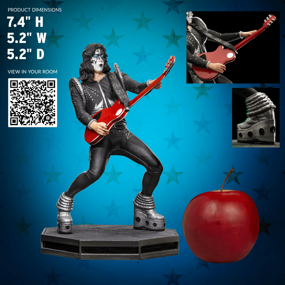 IRO54285 Kiss - Ace Frehley 1:10 Scale Statue - Iron Studios - Titan Pop Culture