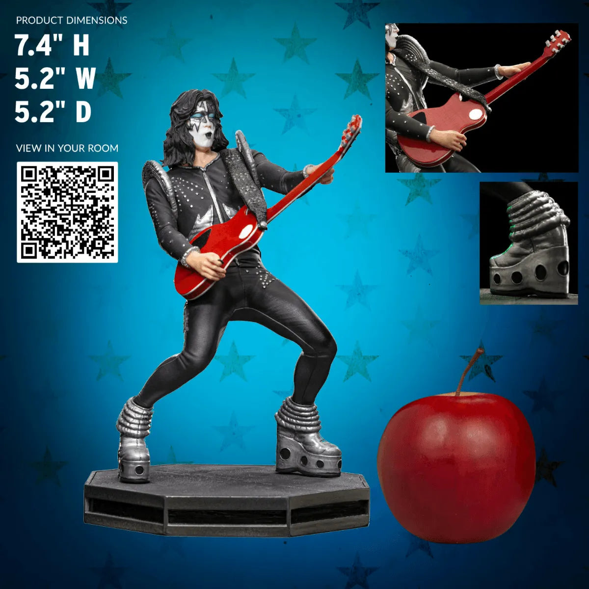 IRO54285 Kiss - Ace Frehley 1:10 Scale Statue - Iron Studios - Titan Pop Culture