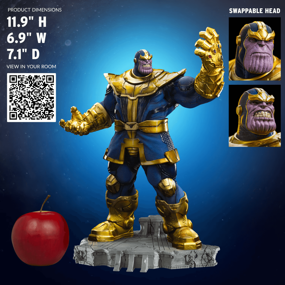 IRO54308 Marvel Comics - Thanos 1:10 Scale Statue - Iron Studios - Titan Pop Culture