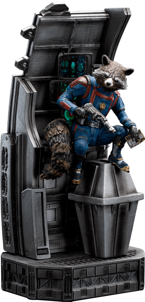 IRO54599 Guardians of the Galaxy: Vol. 3 - Rocket Raccoon 1:10 Statue - Iron Studios - Titan Pop Culture