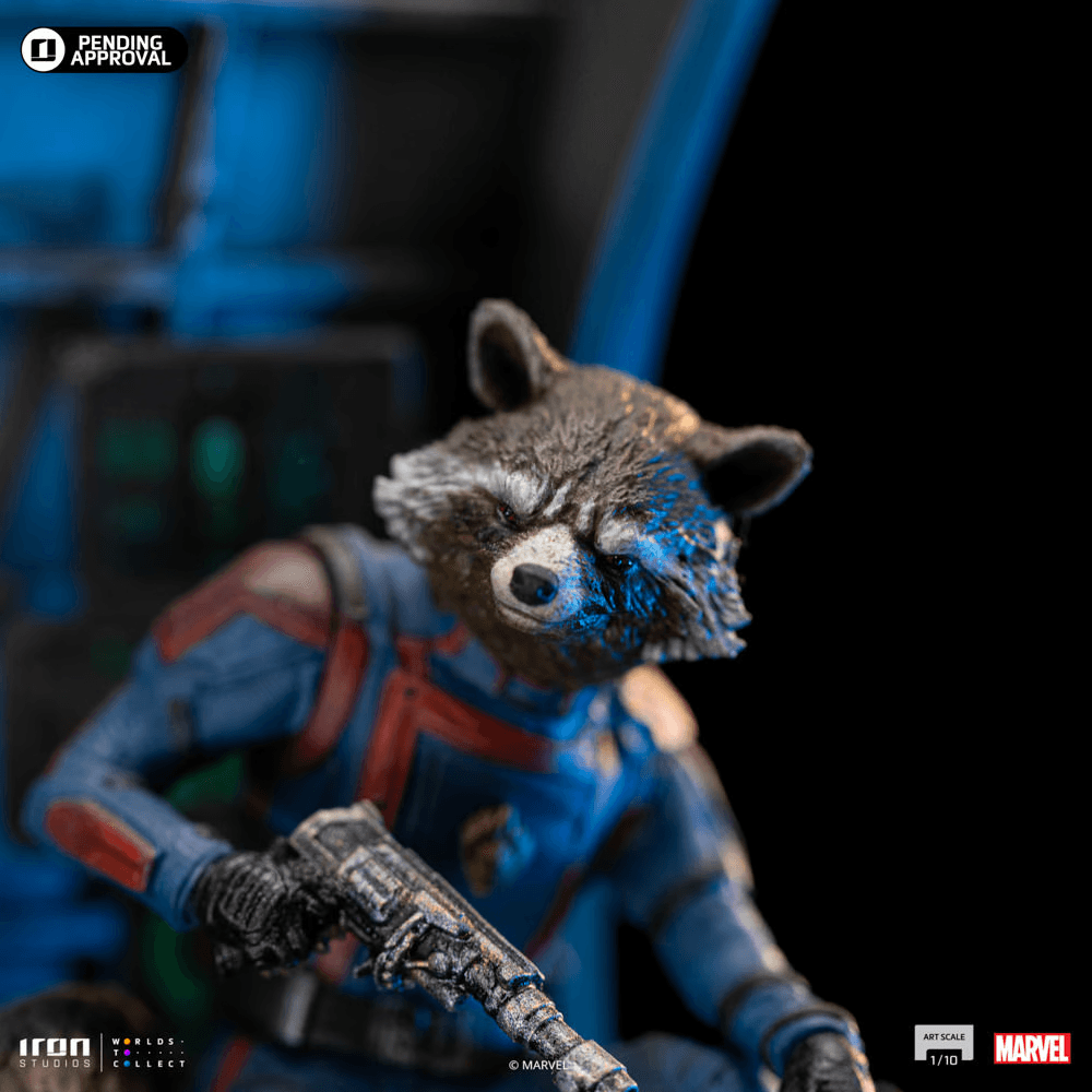 IRO54599 Guardians of the Galaxy: Vol. 3 - Rocket Raccoon 1:10 Statue - Iron Studios - Titan Pop Culture