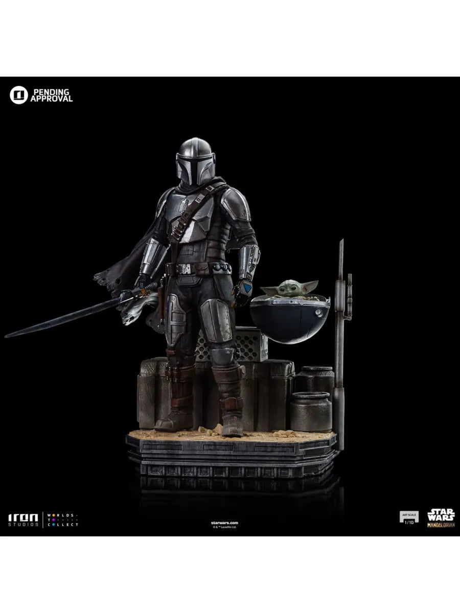 IRO54704 Star Wars: Mandalorian - Din Djarin & Din Grogu 1:10 Scale Statue - Iron Studios - Titan Pop Culture