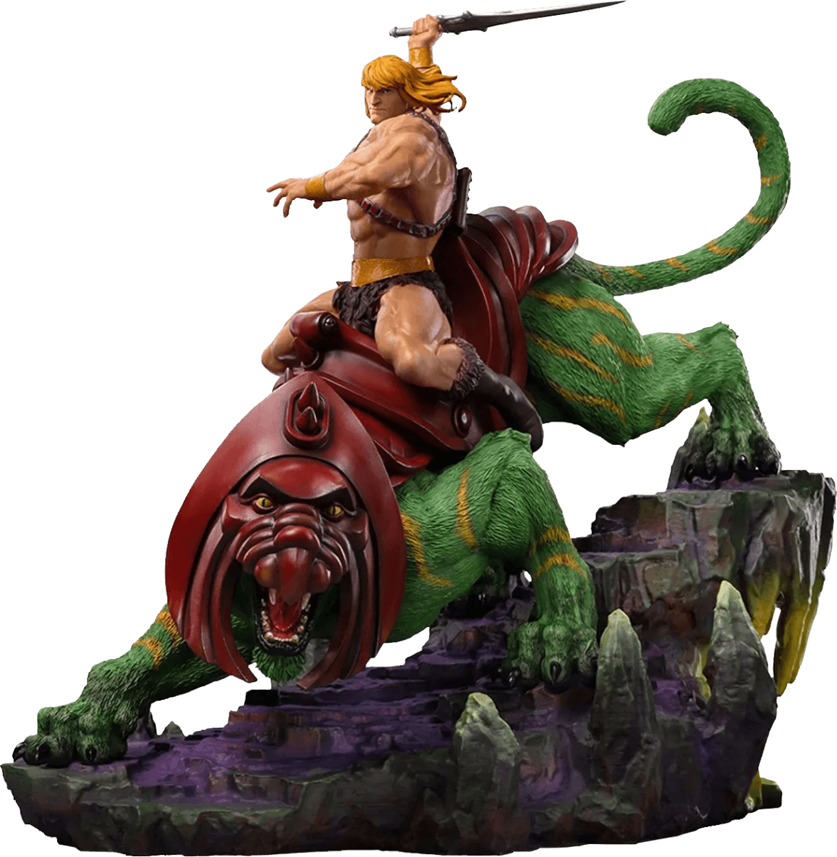 IRO54957 Masters of the Universe - He-Man & Battle-Cat 1:10 Scale Statue - Iron Studios - Titan Pop Culture