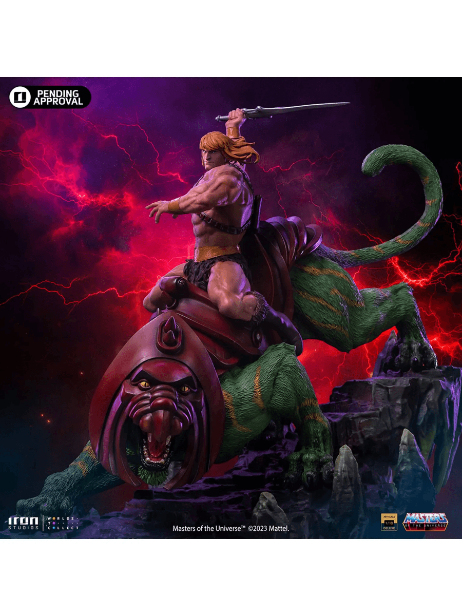 IRO54957 Masters of the Universe - He-Man & Battle-Cat 1:10 Scale Statue - Iron Studios - Titan Pop Culture