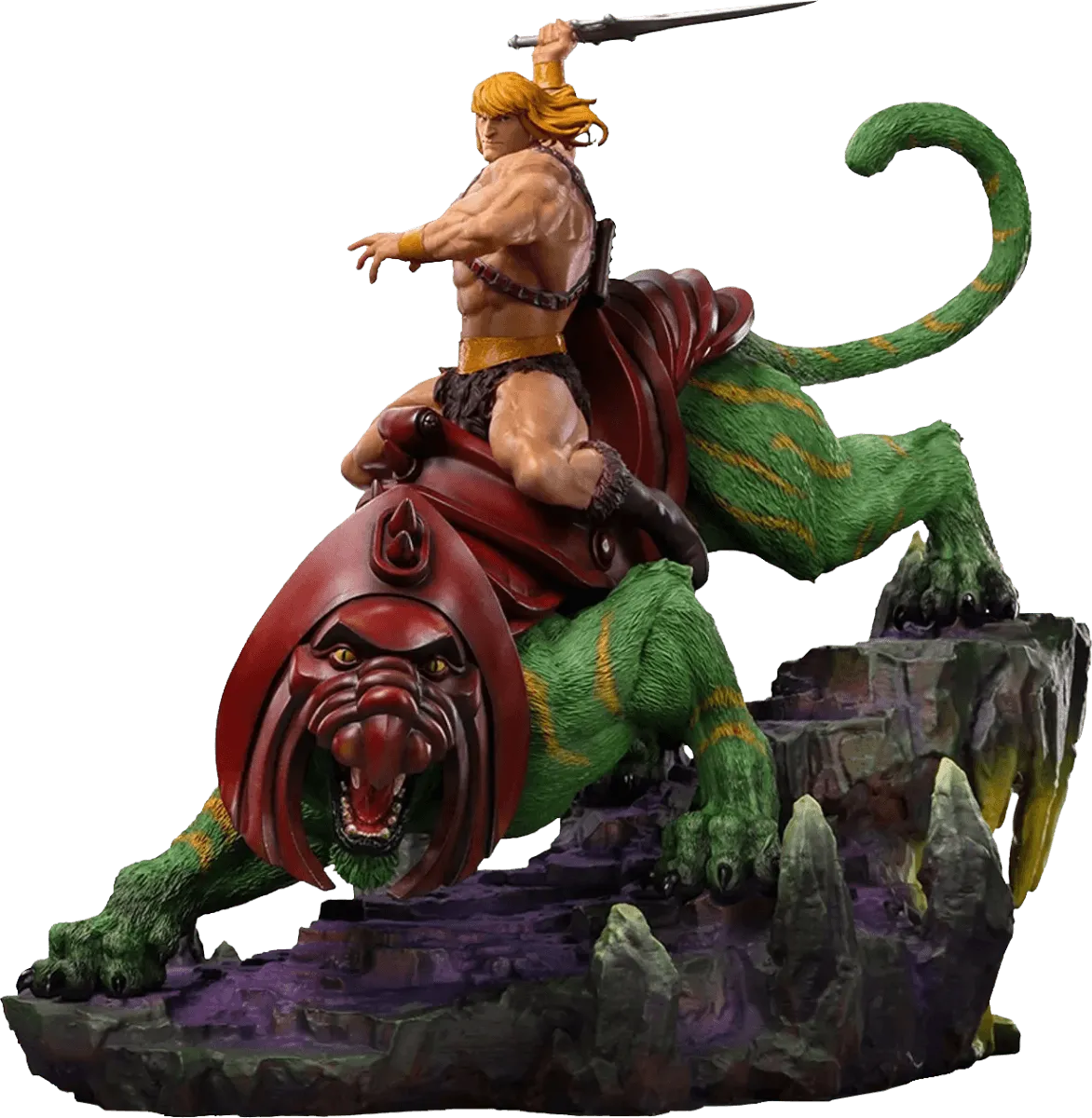 IRO54957 Masters of the Universe - He-Man & Battle-Cat 1:10 Scale Statue - Iron Studios - Titan Pop Culture