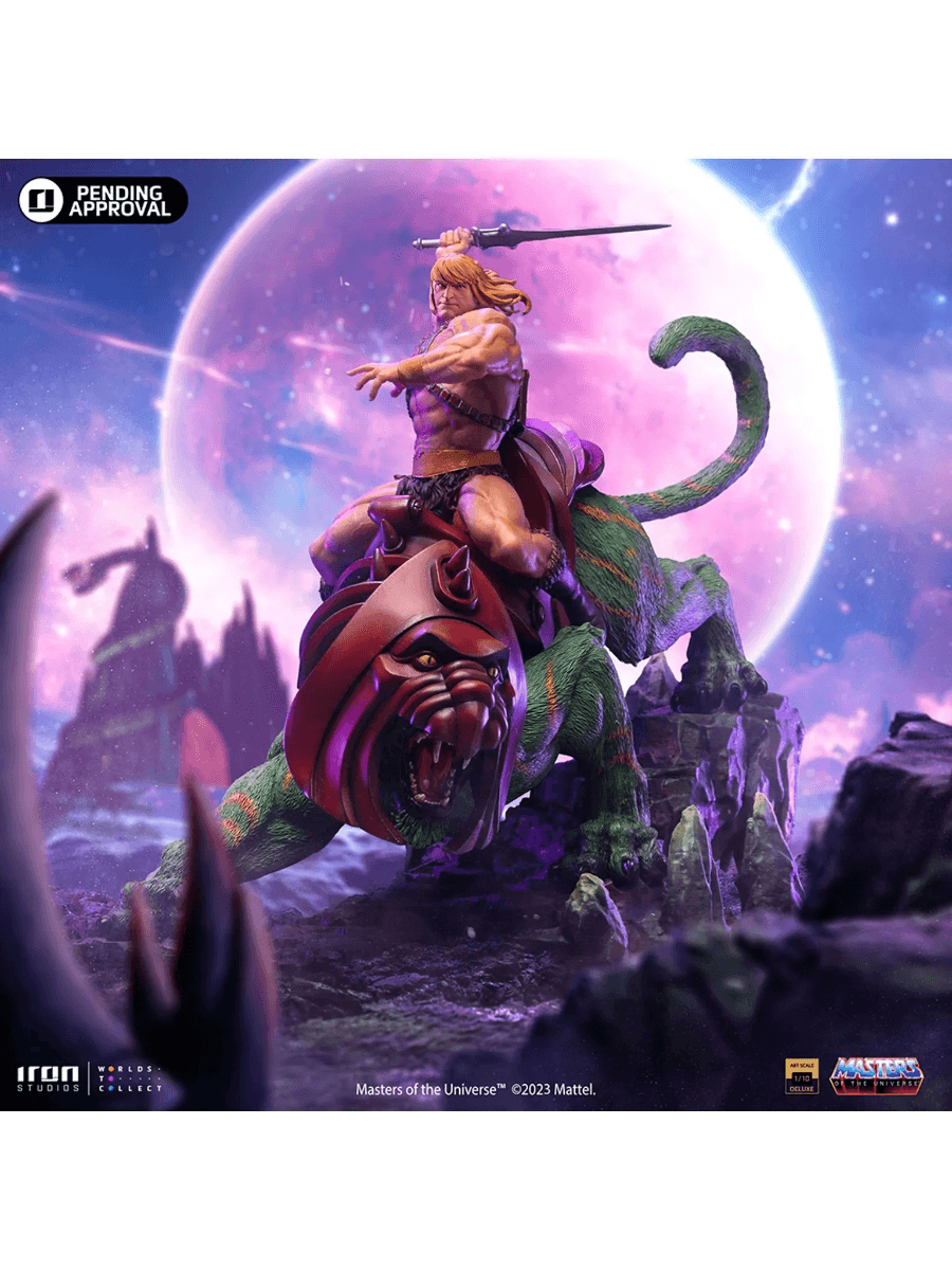 IRO54957 Masters of the Universe - He-Man & Battle-Cat 1:10 Scale Statue - Iron Studios - Titan Pop Culture