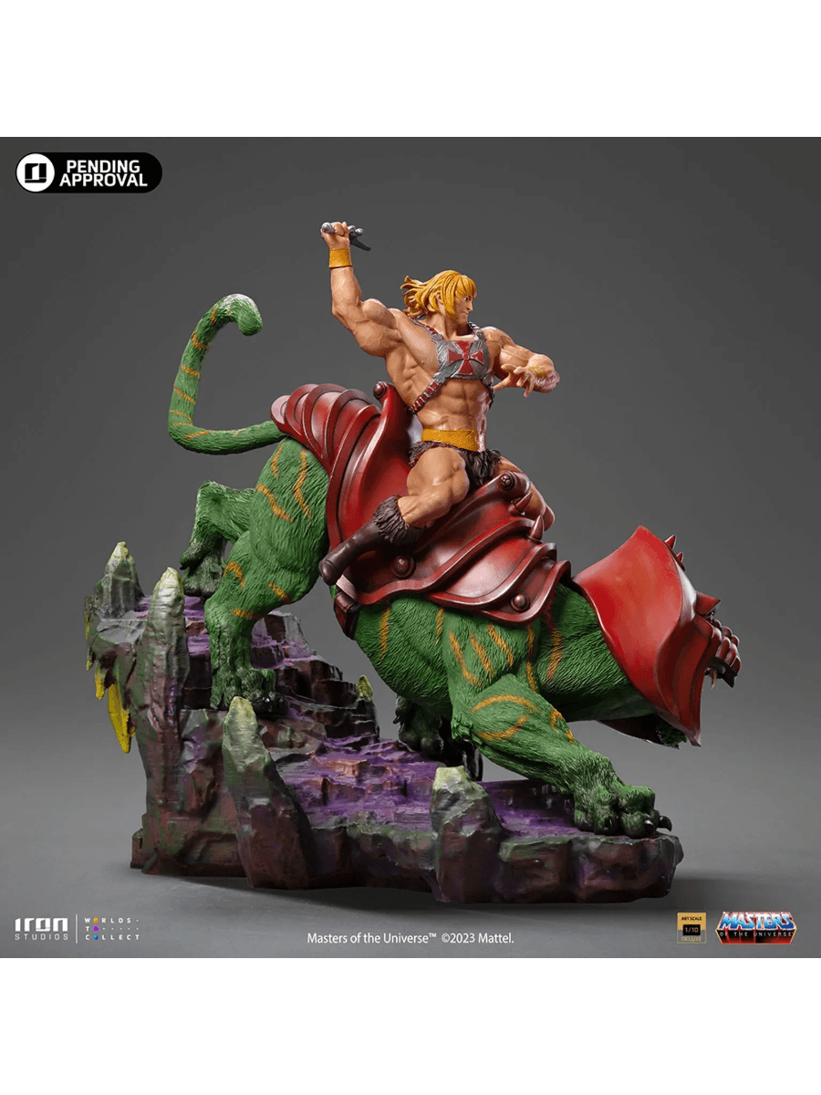 IRO54957 Masters of the Universe - He-Man & Battle-Cat 1:10 Scale Statue - Iron Studios - Titan Pop Culture