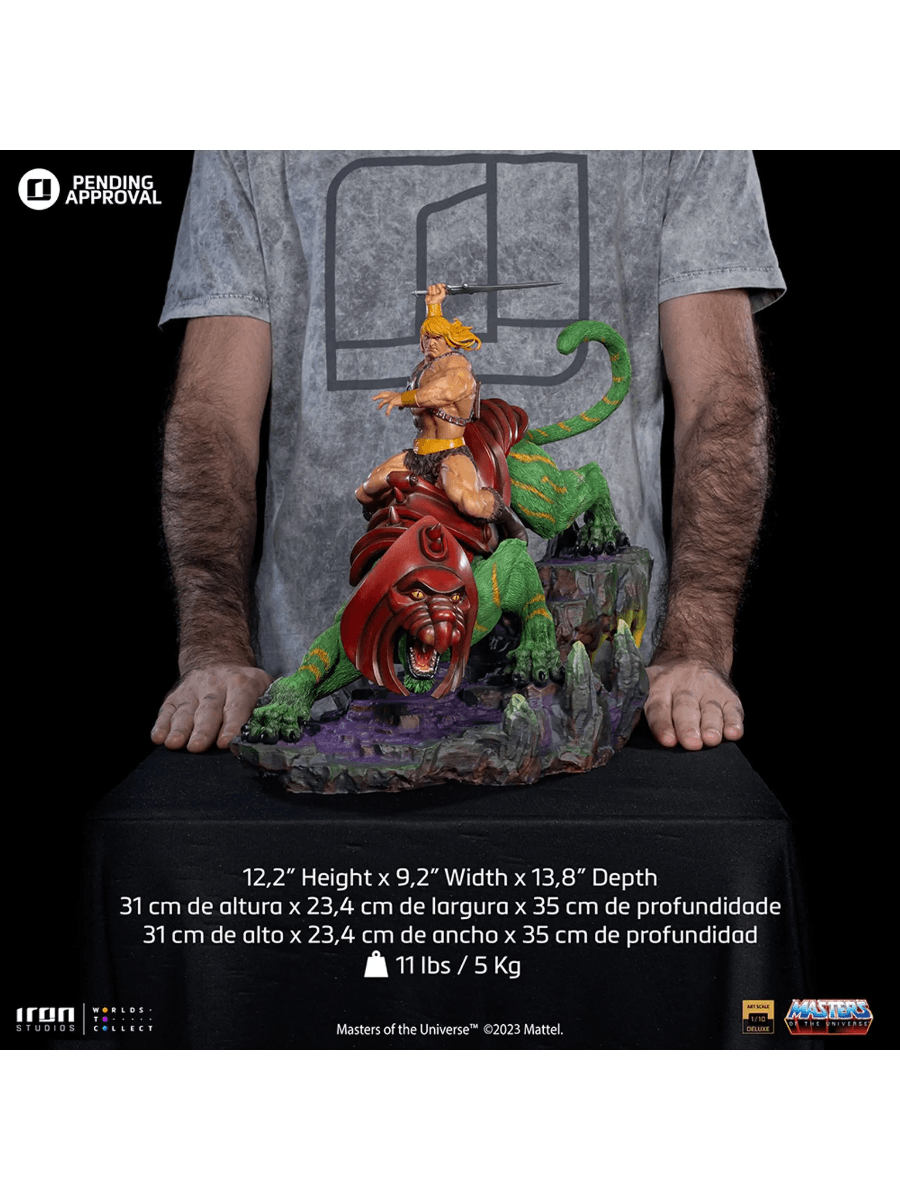 IRO54957 Masters of the Universe - He-Man & Battle-Cat 1:10 Scale Statue - Iron Studios - Titan Pop Culture