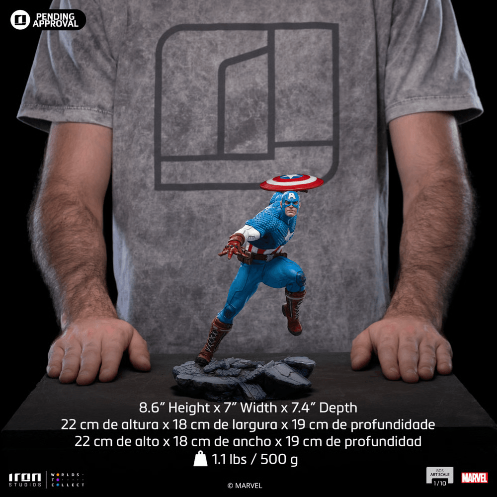 IRO55312 Captain America - Captain America 1:10 Scale Statue - Iron Studios - Titan Pop Culture