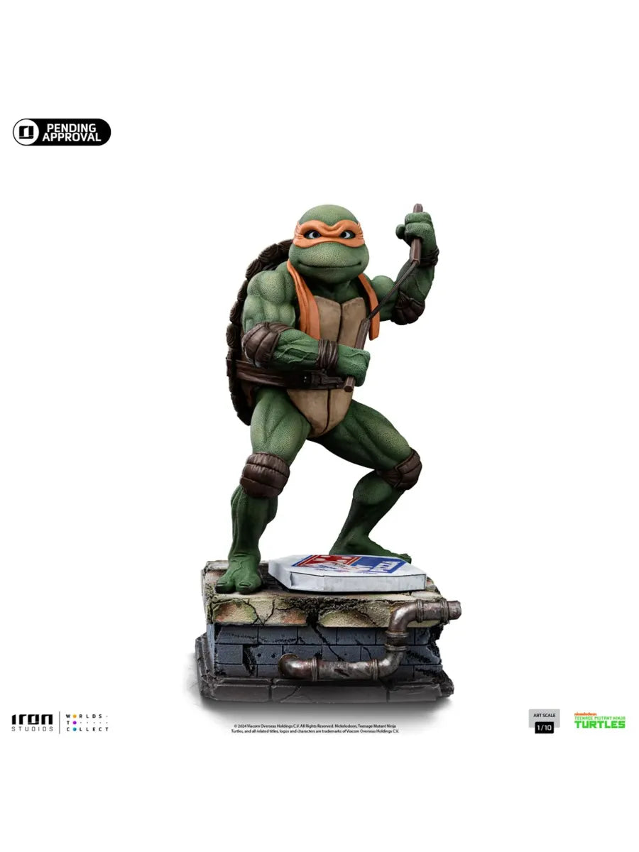 IRO56357 Teenage Mutant Ninja Turtles - '90's Michelangelo 1:10 Scale Statue - Iron Studios - Titan Pop Culture