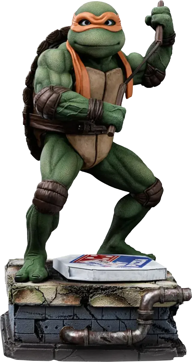 IRO56357 Teenage Mutant Ninja Turtles - '90's Michelangelo 1:10 Scale Statue - Iron Studios - Titan Pop Culture