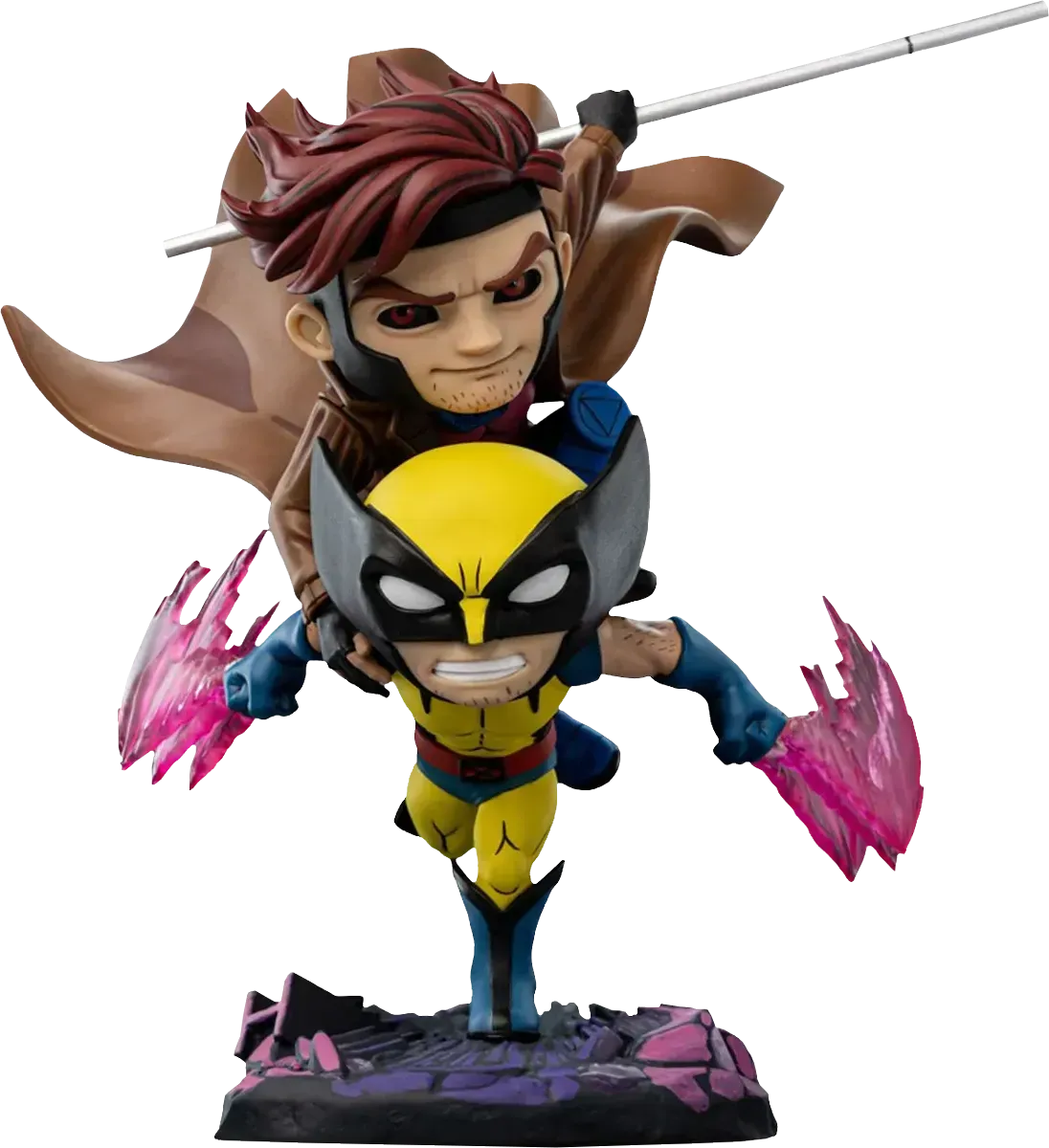 IRO56494 X-Men '97 - Gambit & Wolverine MiniCO Vinyl - Iron Studios - Titan Pop Culture