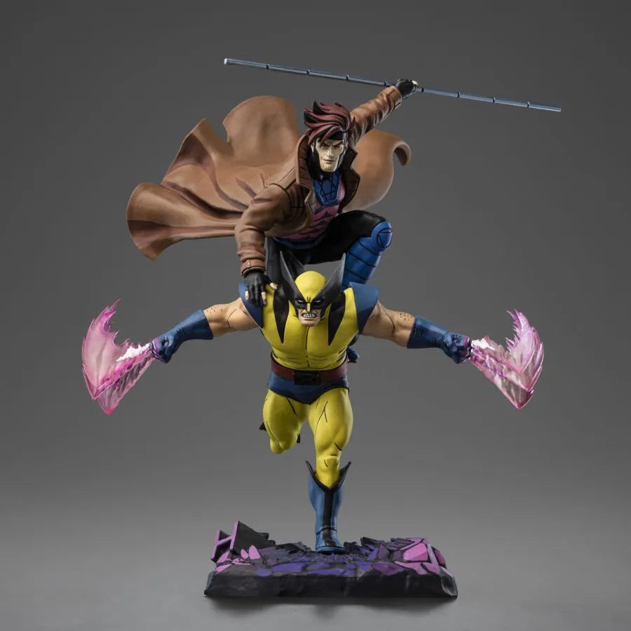 IRO56616 X-Men - '97 Gambit & Wolverine Deluxe 1:10 Scale Statue - Iron Studios - Titan Pop Culture